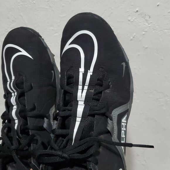 Nike Alpha Menace 3 Shark Football Cleats in Black Size 11 - Picture 12 of 13